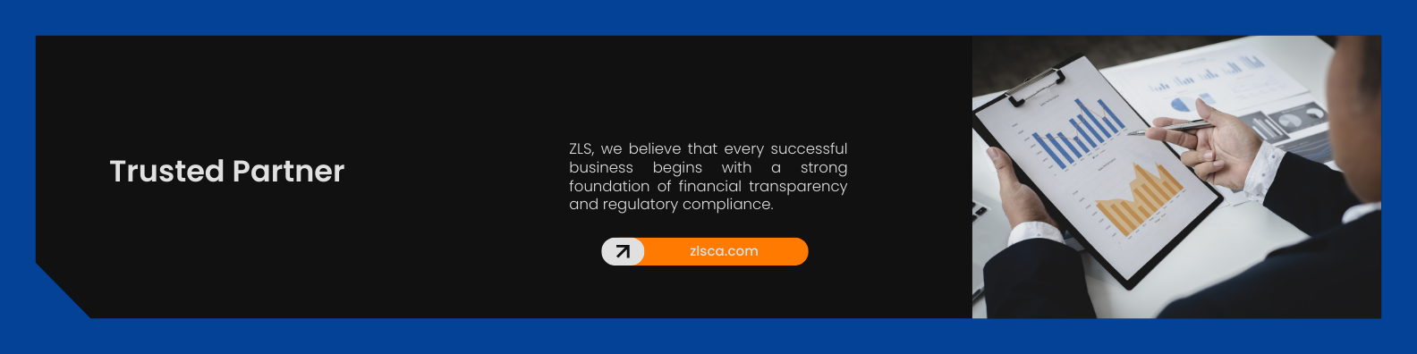 Blue Gradient Modern Business Investments LinkedIn Banner